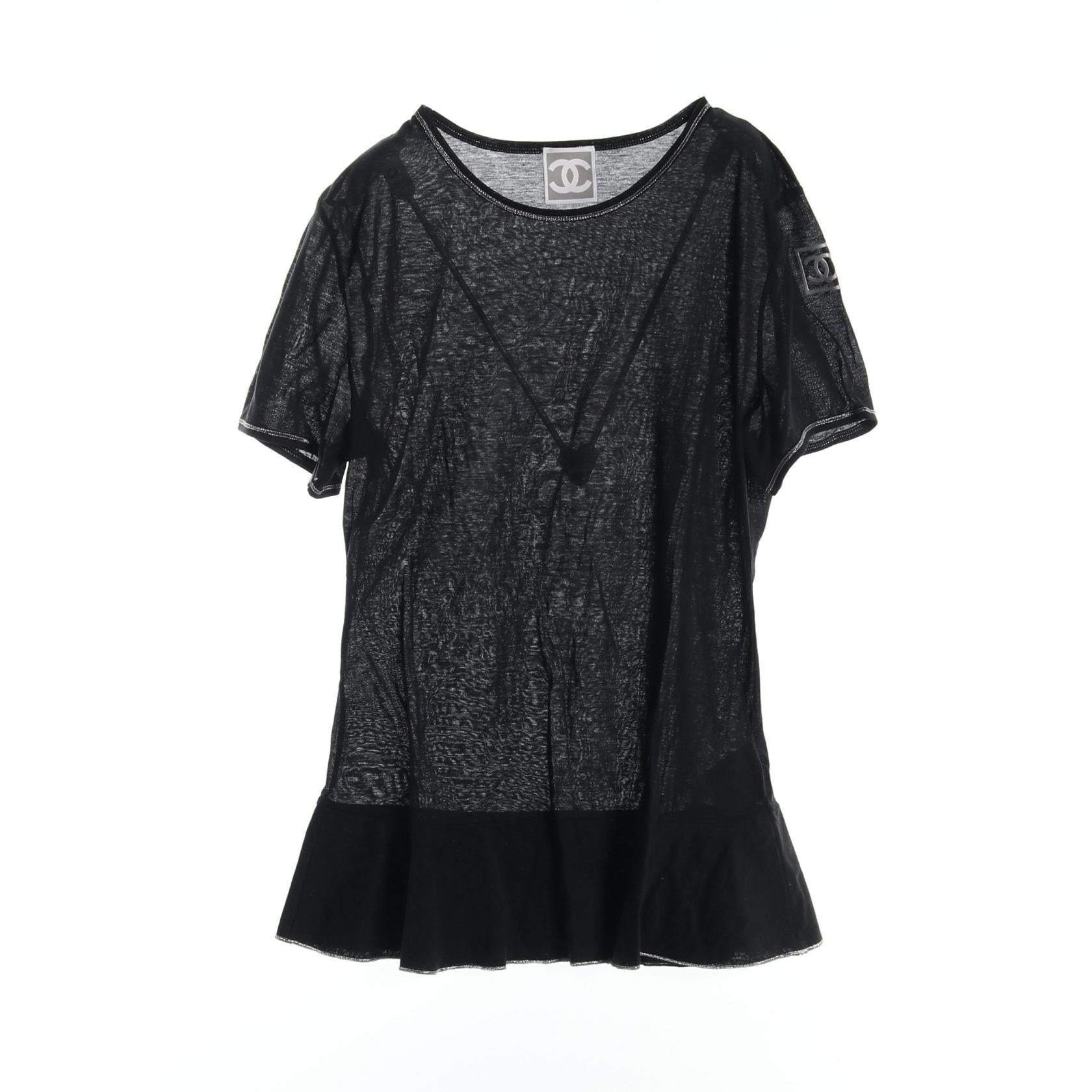 Top Quality Chanel Cotton Sports Line Top Black