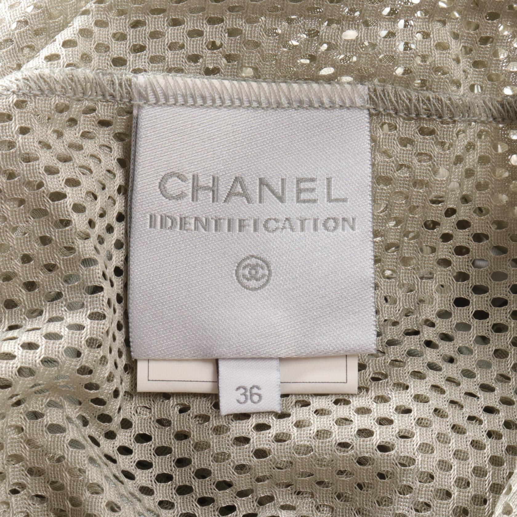 Top Quality Chanel Coco Mark Mesh Tank Top Polyester