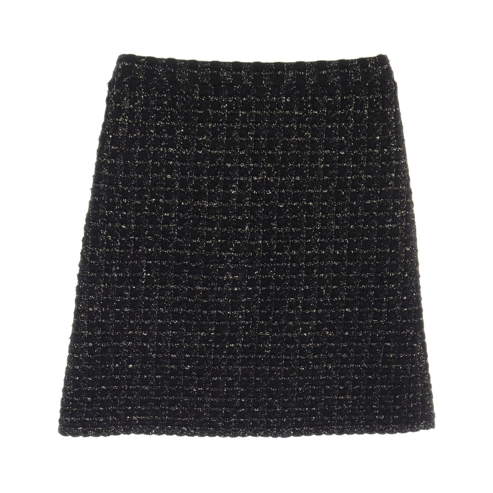 Top Quality Chanel Knit Tweed Skirt Rayon Wool Mohair