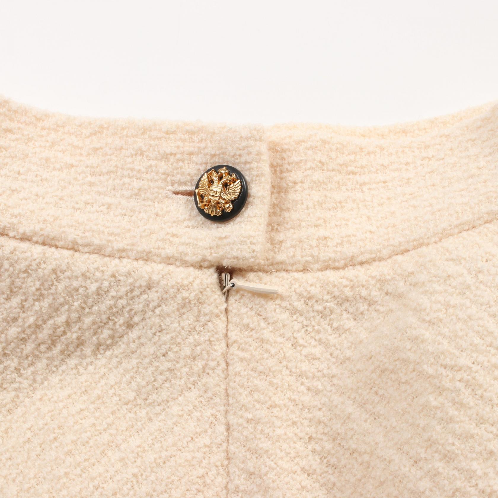 Top Quality Chanel Wool Skirt Ivory P36027