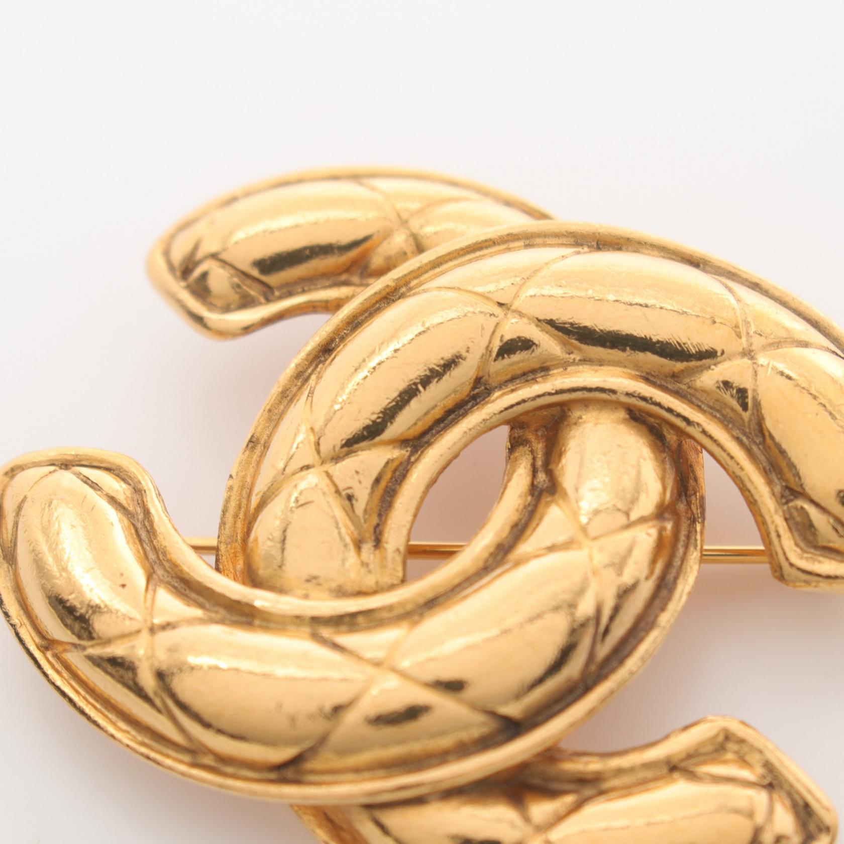 Top Quality Chanel Coco Mark Brooch Gold Plated