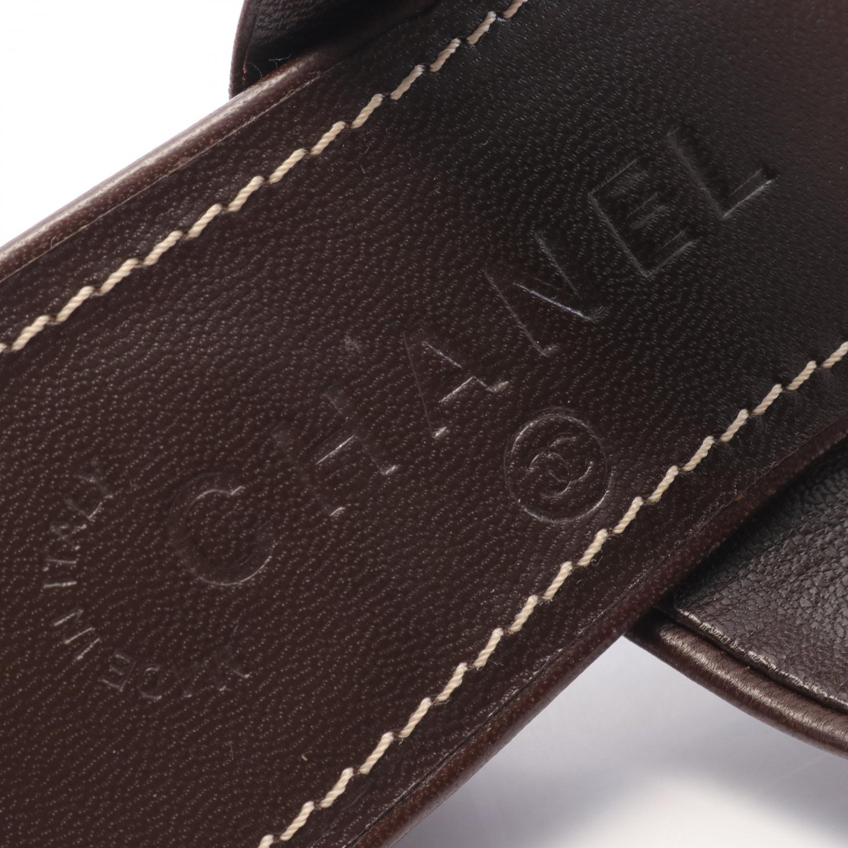 Top Quality Chanel Leather Coco Mark Sandals