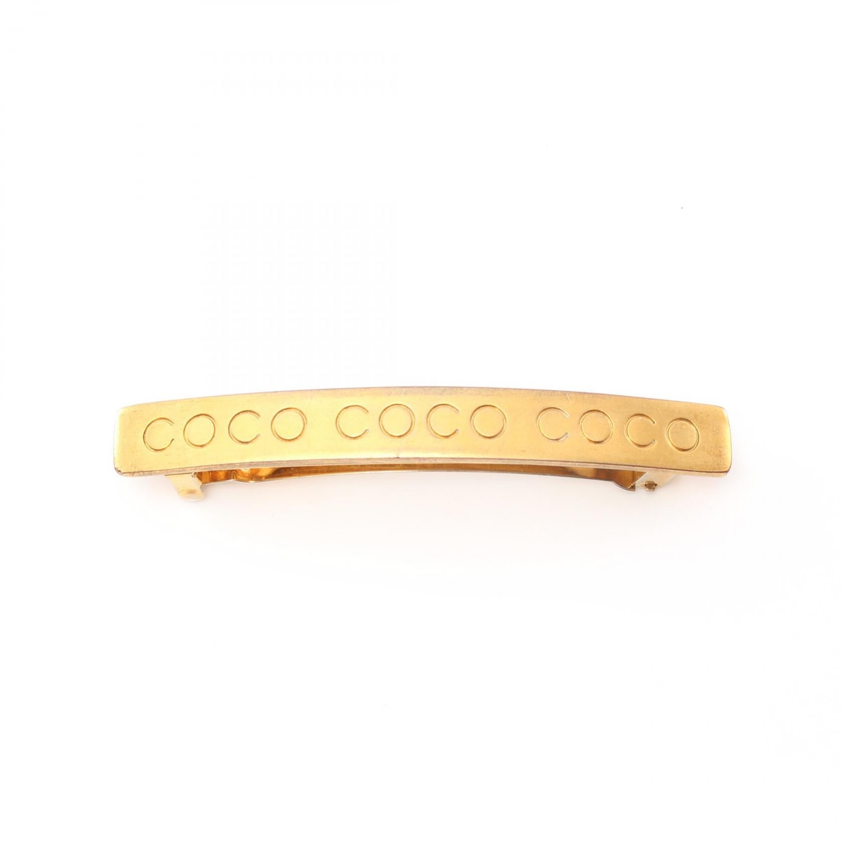Top Quality Chanel COCO Gold Barrette Hair Accessory