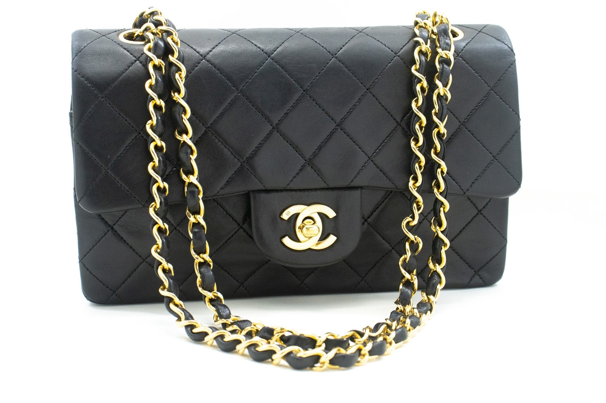 Top Quality Chanel Classic Double New 9 Chain Shoulder Bag Black Lambskin