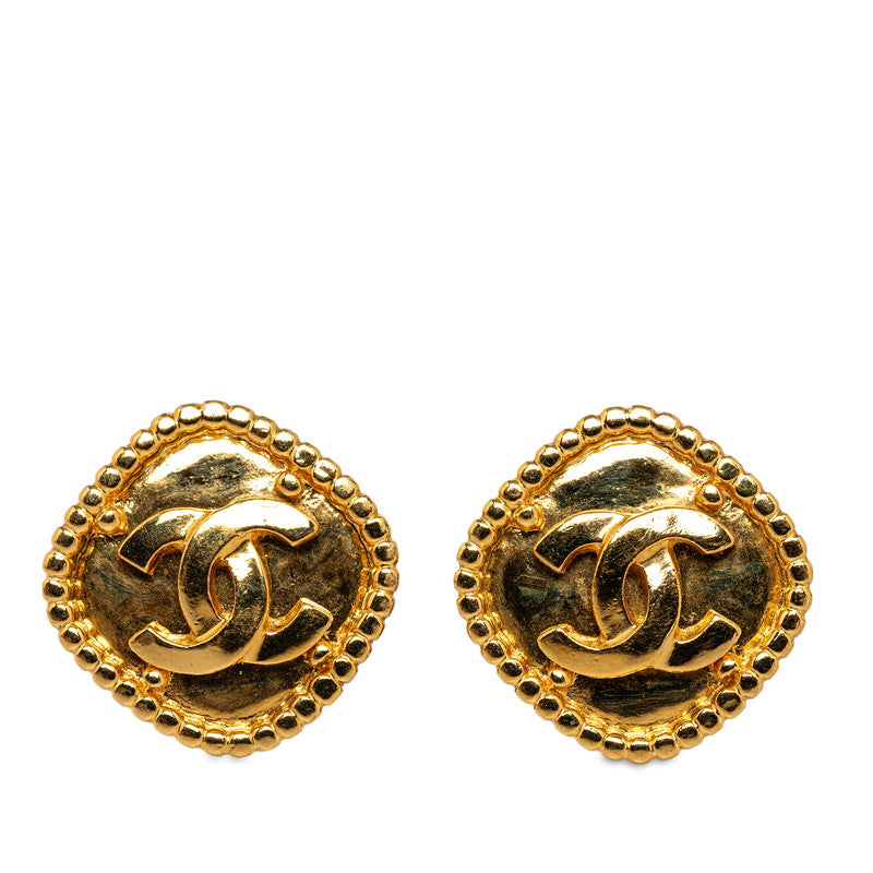 Top Quality Chanel Vintage Coco Mark Earrings Gold