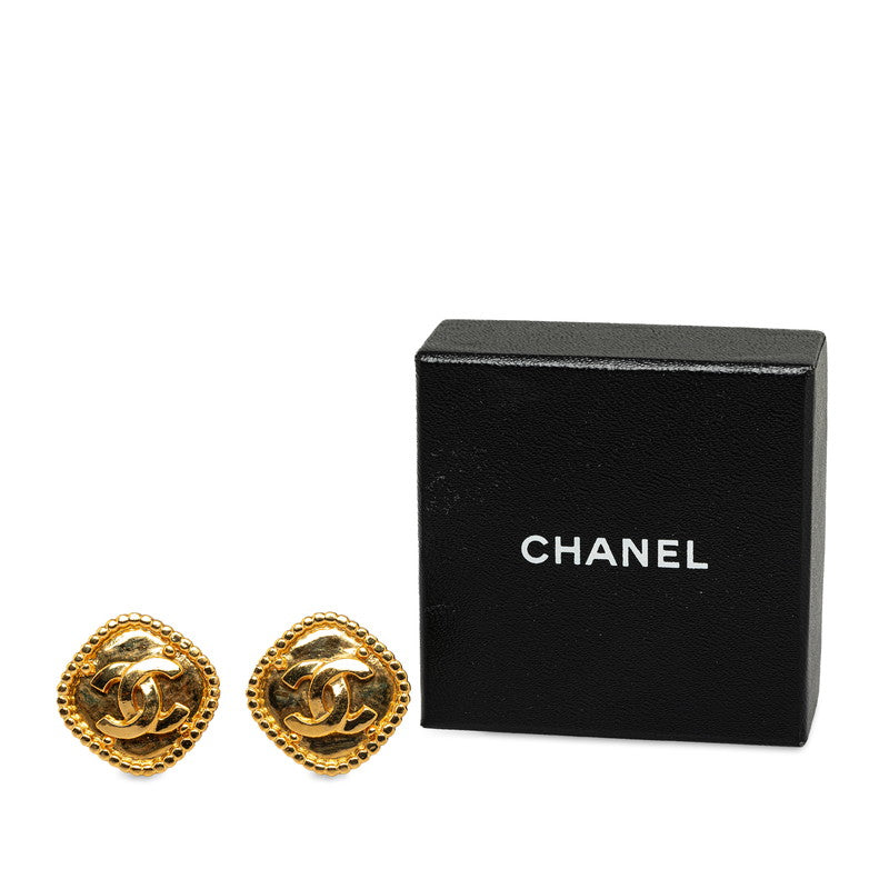 Top Quality Chanel Vintage Coco Mark Earrings Gold
