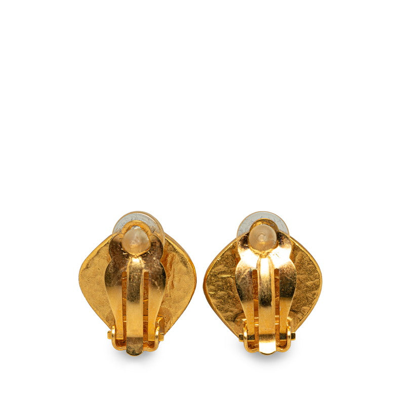 Top Quality Chanel Coco Mark Stone Earrings Gold