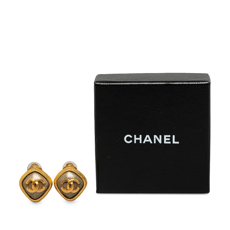 Top Quality Chanel Coco Mark Stone Earrings Gold