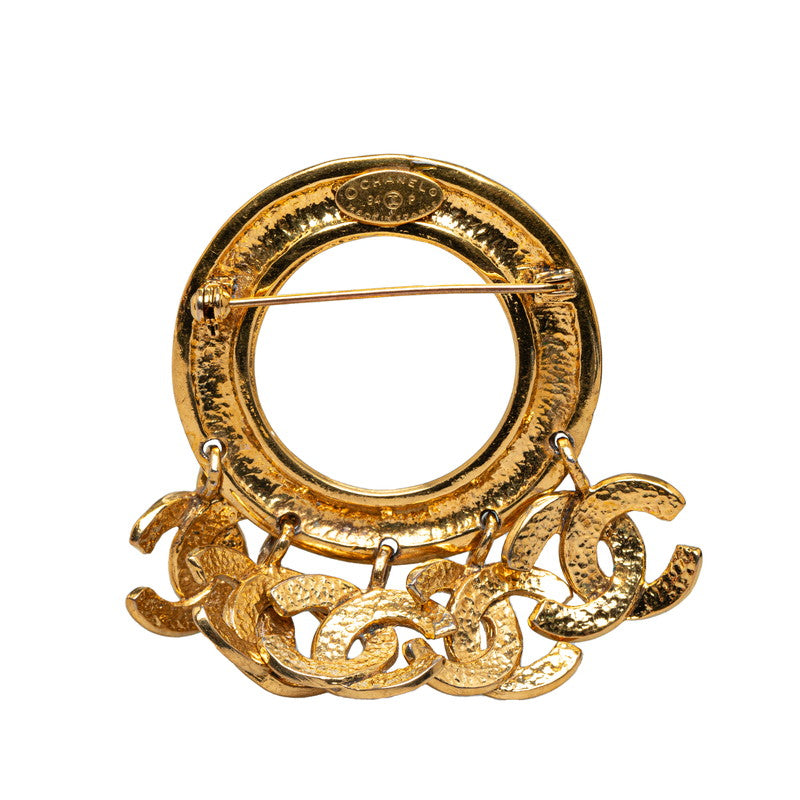 Top Quality Chanel Vintage Gold Plated Coco Mark 5-Link Brooch