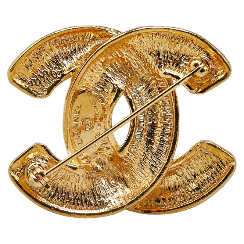 Top Quality Chanel Matelasse Coco Mark Brooch Gold Plated
