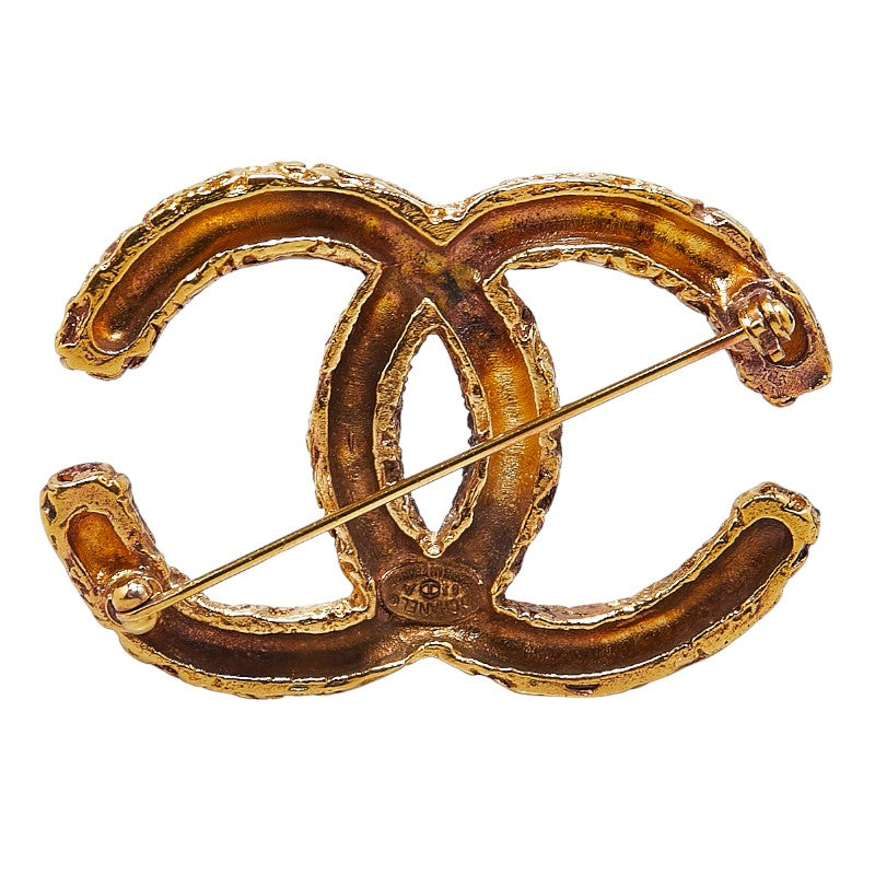 Top Quality Chanel Vintage Coco Mark Brooch Gold Plated