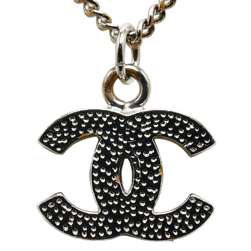 Top Quality Chanel Coco Mark Rhinestone Metal Necklace
