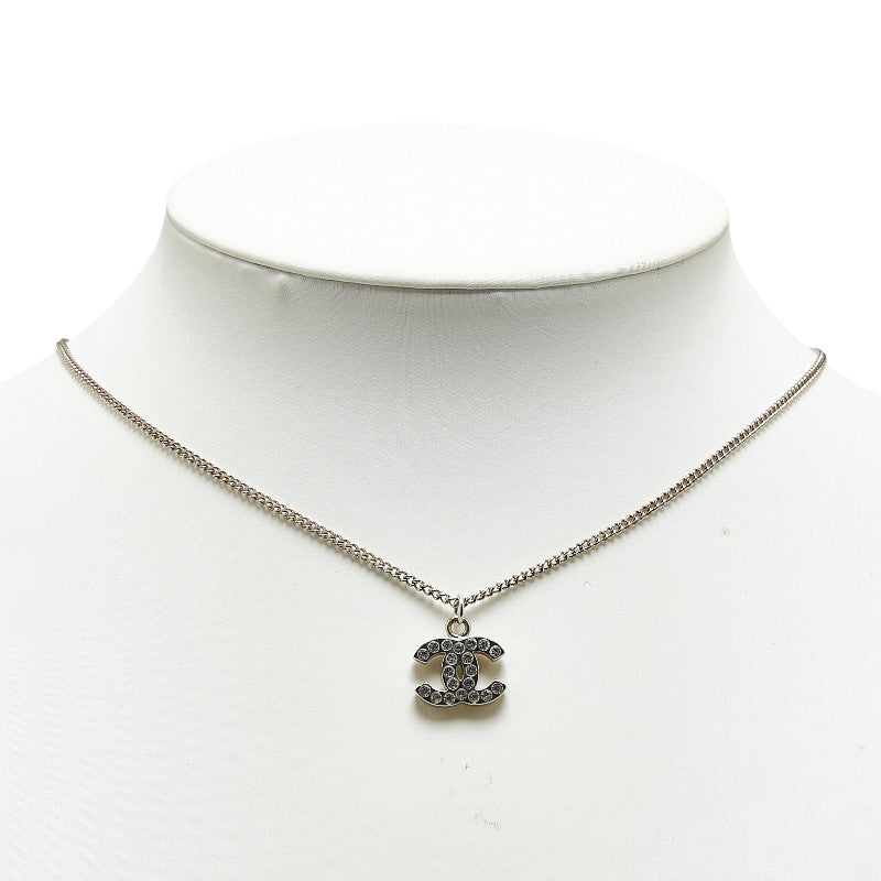 Top Quality Chanel Coco Mark Rhinestone Metal Necklace