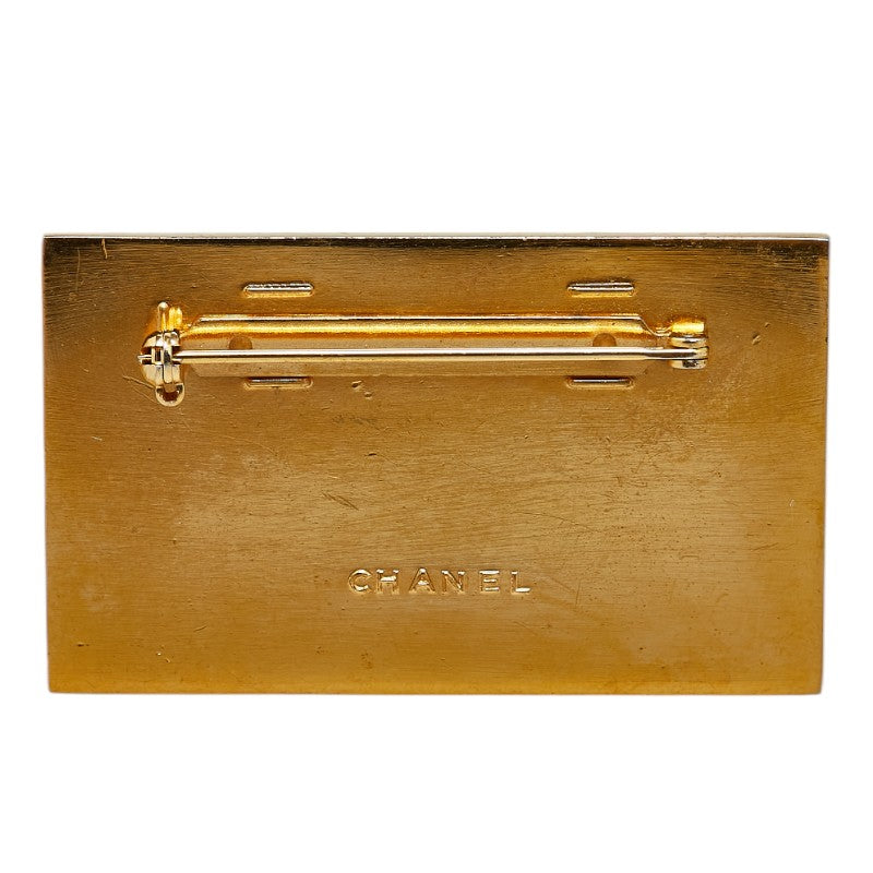 Top Quality Chanel Logo Plate Coco Mark Brooch Gold Plated