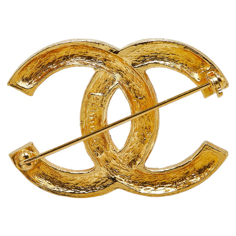Top Quality Chanel Coco Mark Brooch Gold Plated Rhinestone