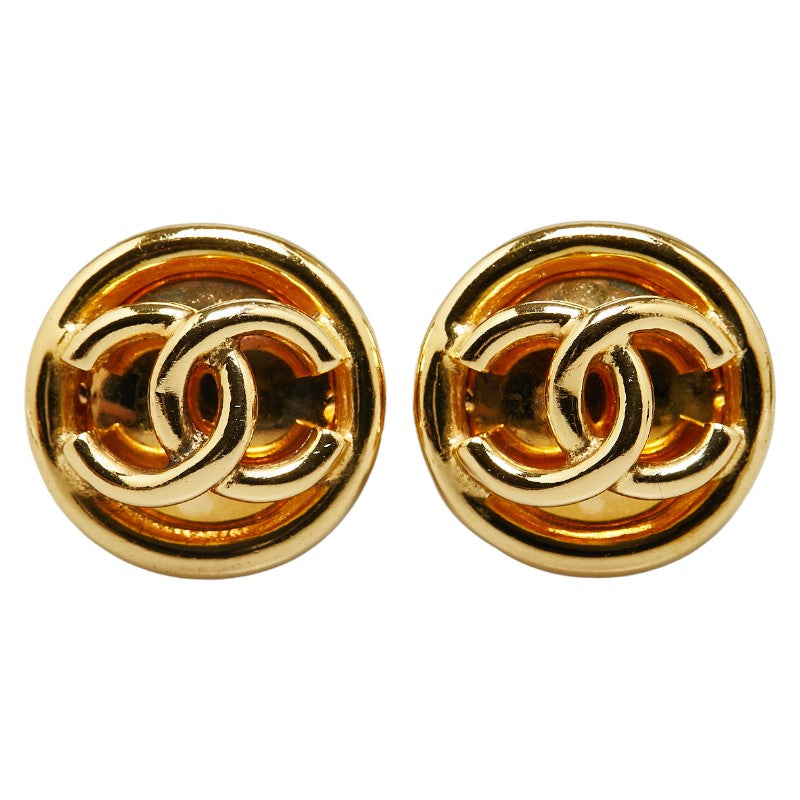 Top Quality Chanel Vintage Coco Mark Earrings Gold Plated