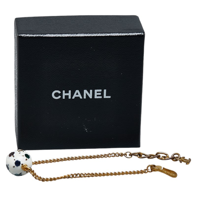 Top Quality Chanel Coco Mark Soccer Ball Motif Bracelet Gold White