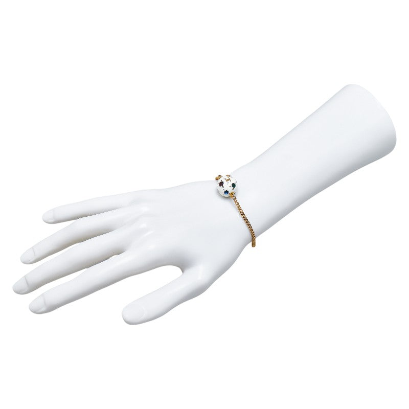 Top Quality Chanel Coco Mark Soccer Ball Motif Bracelet Gold White