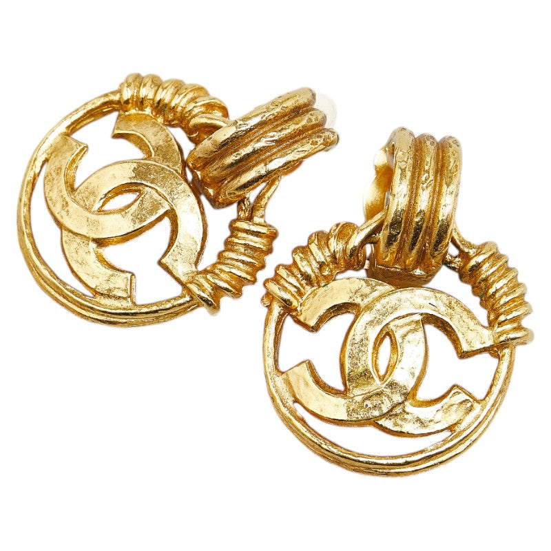 Top Quality Chanel Vintage Coco Mark Earrings Gold Plated