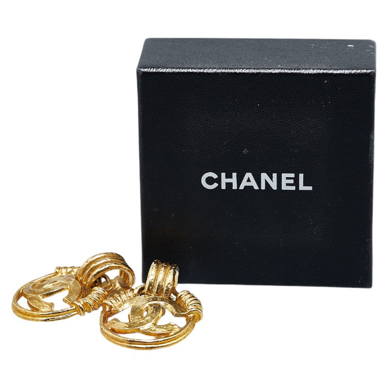 Top Quality Chanel Vintage Coco Mark Earrings Gold Plated