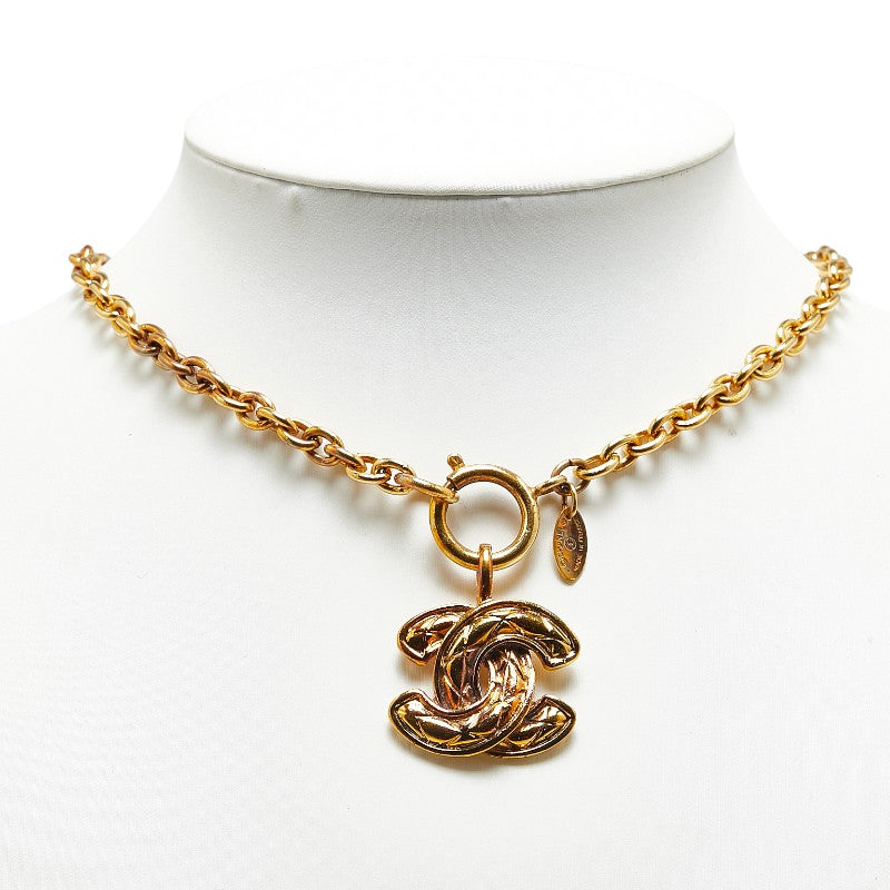 Top Quality Chanel Vintage Matelasse Coco Mark Necklace
