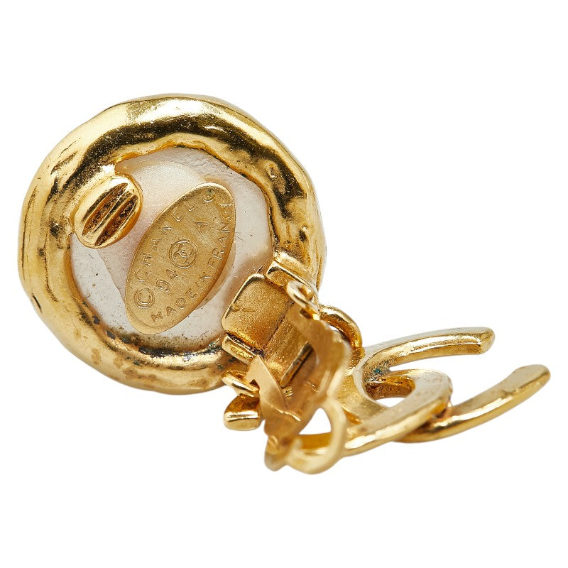 Top Quality Chanel Vintage Coco Mark Swing Earrings Gold
