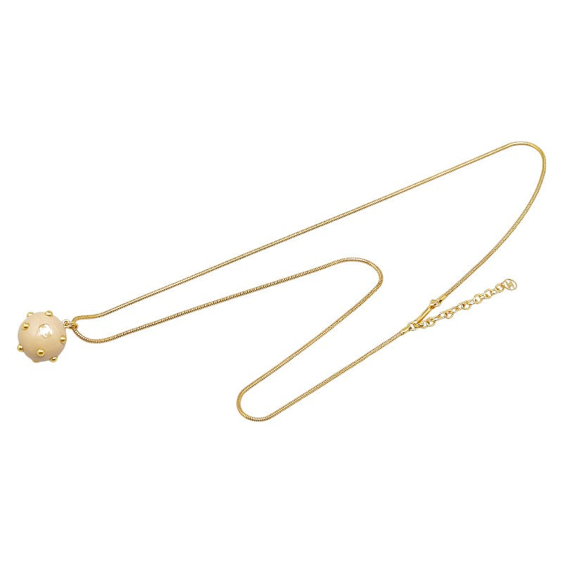Top Quality Chanel Coco Ball Coco Mark Necklace Gold Plastic