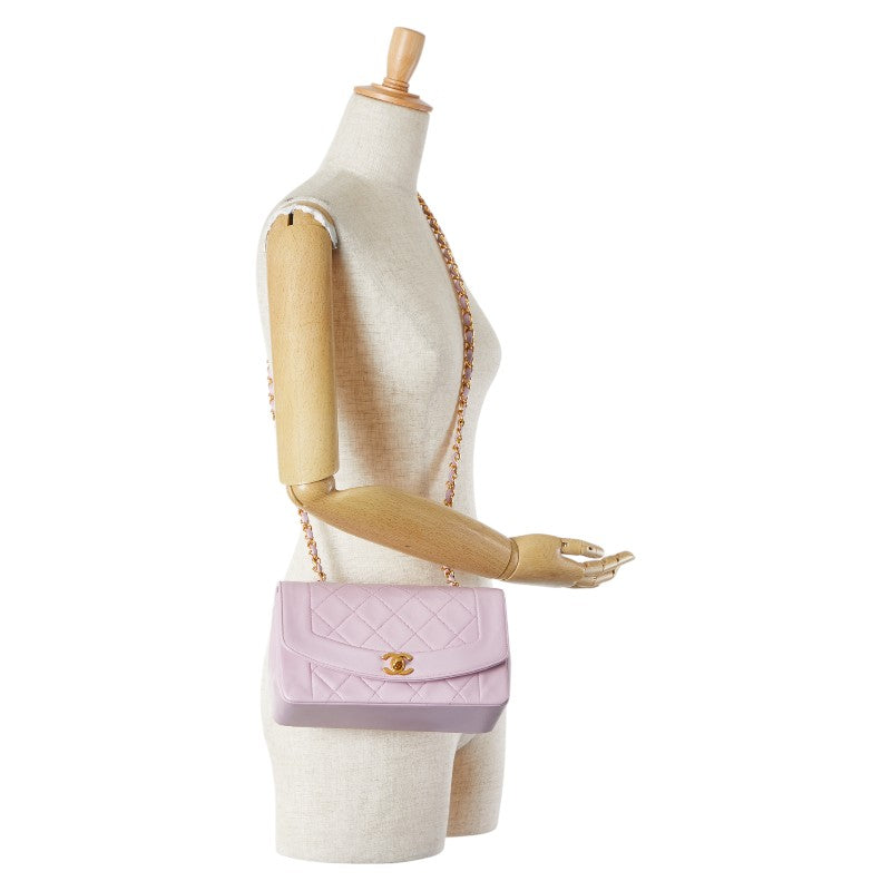 Top Quality Chanel Matelasse Diana Single Flap Pink Bag