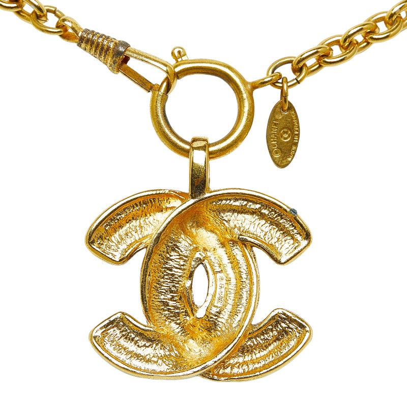 Top Quality Chanel Coco Mark Logo Gold Plated Necklace