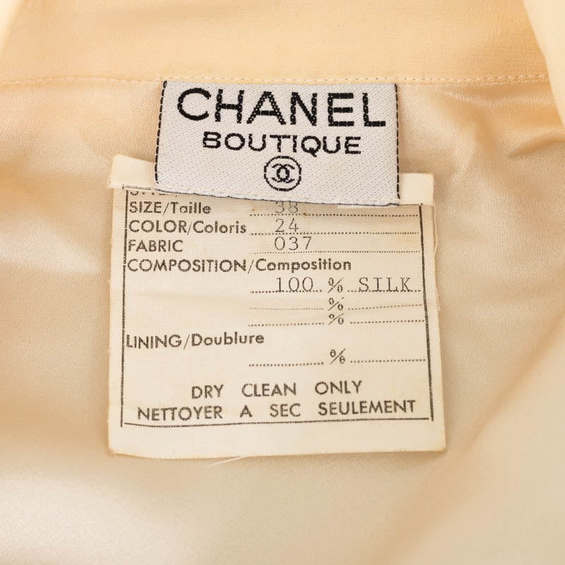 Top Quality Chanel Silk Quilted Pearl Blouse Shirt