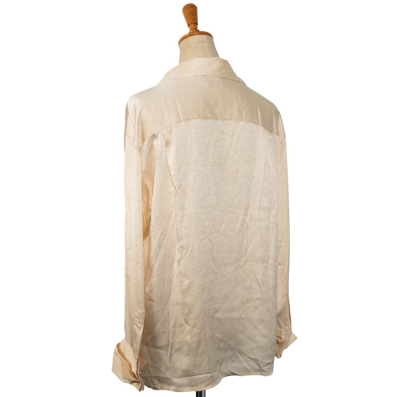 Top Quality Chanel Silk Long Sleeve Shirt with Pearl Button