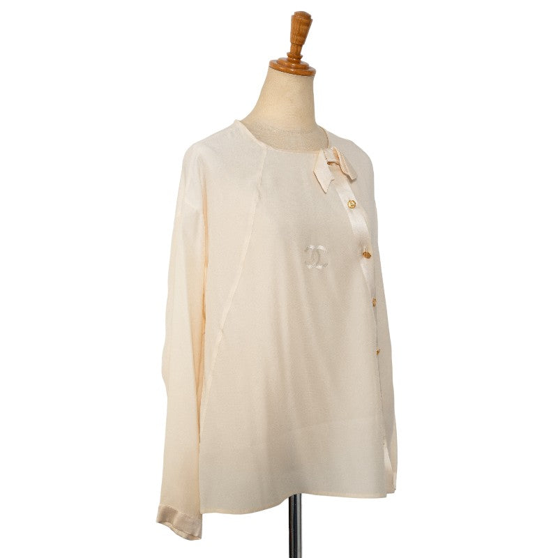 Top Quality Chanel Silk Ribbon Embroidery Long Sleeve Shirt