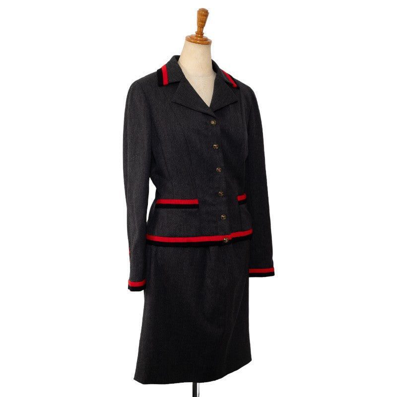 Top Quality Chanel Wool Cotton Silk Jacket Skirt Set