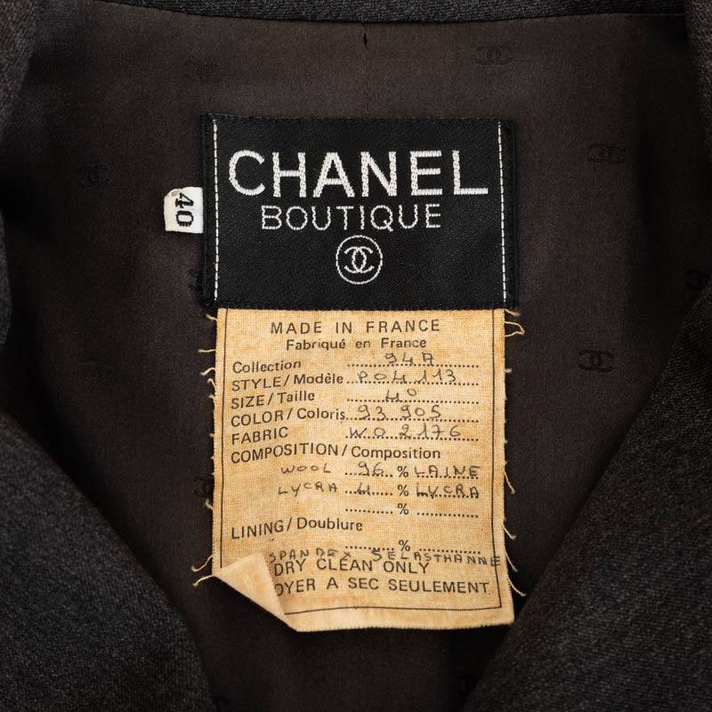 Top Quality Chanel Wool Cotton Silk Jacket Skirt Set