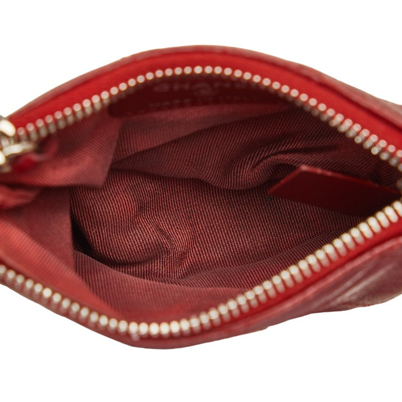 Top Quality Chanel Lambskin Coin Case Wine Red