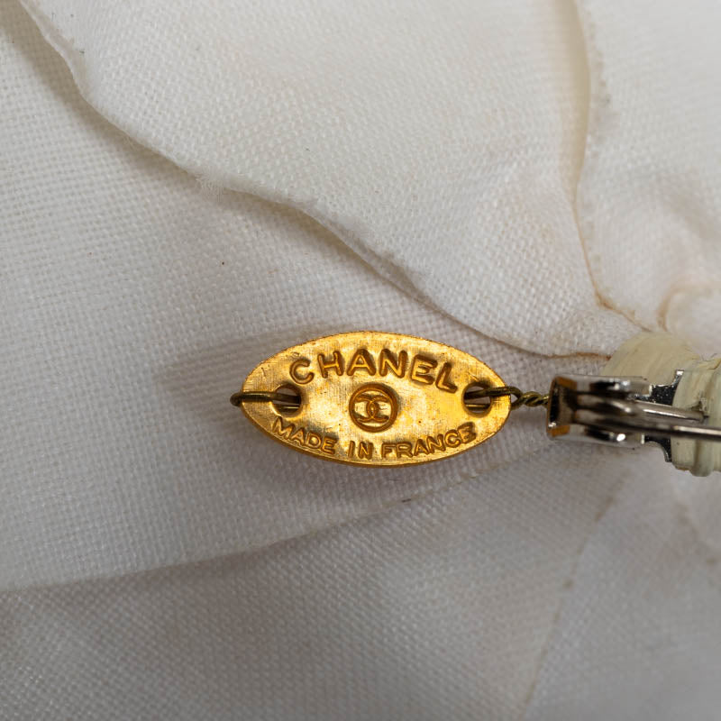Top Quality Chanel Camellia Corsage Canvas Brooch