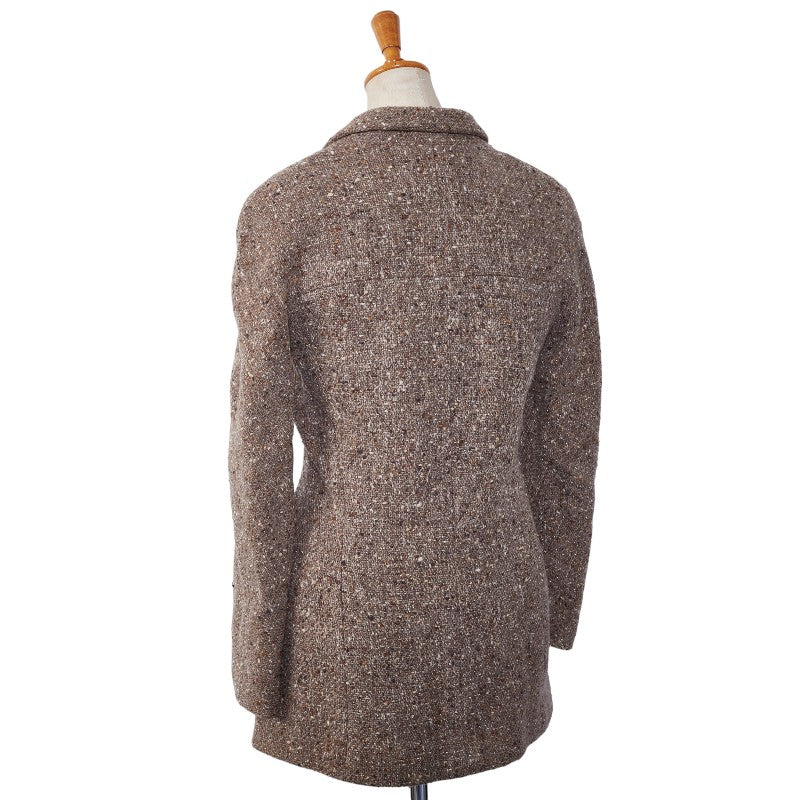 Top Quality Chanel Tweed Jacket Beige Wool Nylon