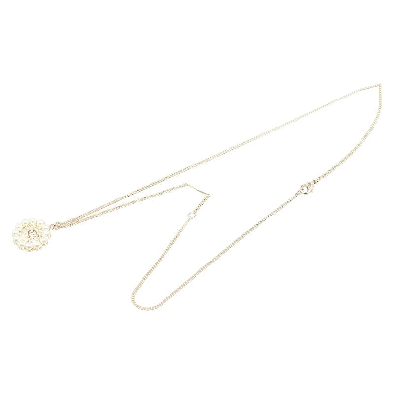 Top Quality Chanel Coco Mark Chain Necklace Gold Plated Pearl