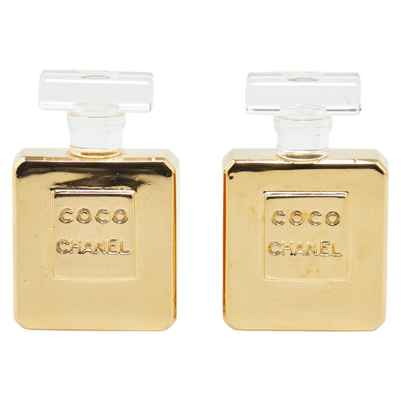 Top Quality Chanel Logo Perfume Bottle Earrings Gold