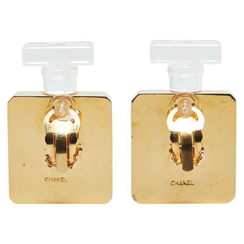 Top Quality Chanel Logo Perfume Bottle Earrings Gold
