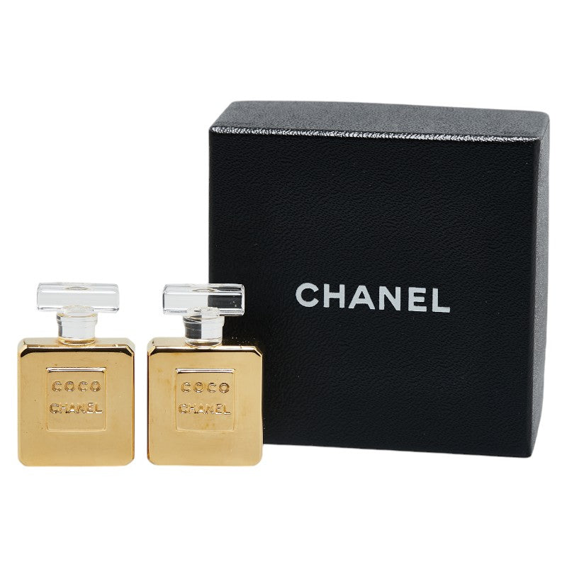 Top Quality Chanel Logo Perfume Bottle Earrings Gold