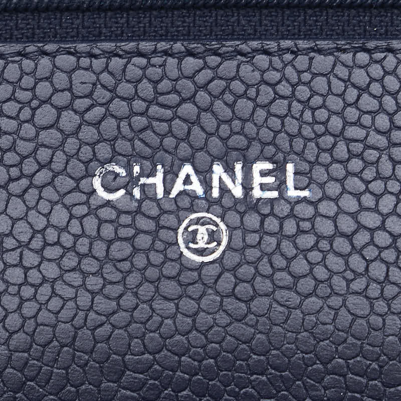 Top Quality Chanel Caviar Skin Chain Wallet Bag
