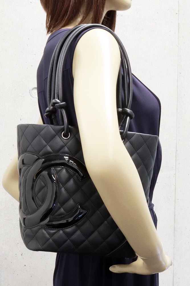 Top Quality Chanel Cambon Line Lambskin Enamel Shoulder Tote Bag A25167