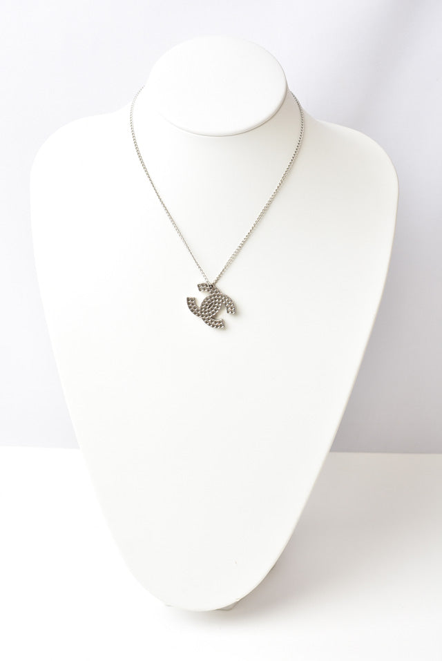 Top Quality Chanel Necklace/Pendant Coco Mark CC Punching Silver A27967