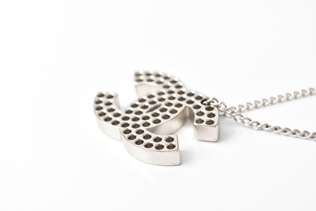 Top Quality Chanel Necklace/Pendant Coco Mark CC Punching Silver A27967