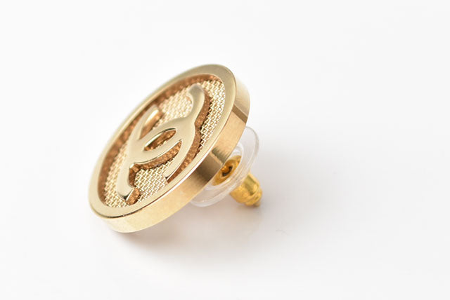 Top Quality Chanel Circle Motif Logo/CC Gold Metal Earrings