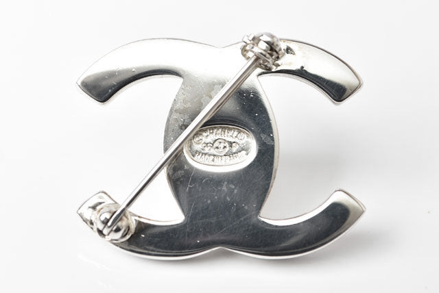 Top Quality Chanel Metal Brooch Pin Silver