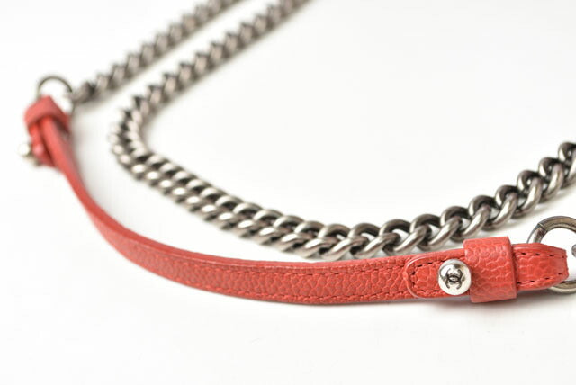 Top Quality Chanel Caviar Chain Shoulder Bag Red