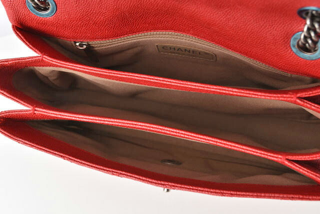 Top Quality Chanel Caviar Chain Shoulder Bag Red