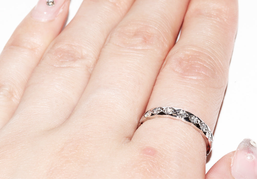 Top Quality Chanel K18WG Diamond Coco Crush Ring Mini Model
